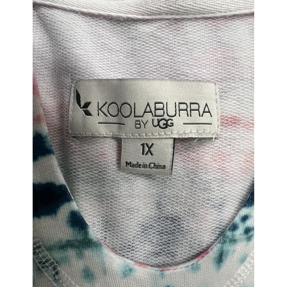 KOOLABURRA BY UGG Tie-Dye Hooded Pullover Kangaroo Pocket Women's 1X - Picture 4 of 6